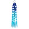 Synthetic 1Pcs Ponytail Extension Corlorful Bubble Braid Long Lantern Braided Ponytail with Hair Tie Straight Hairpieces