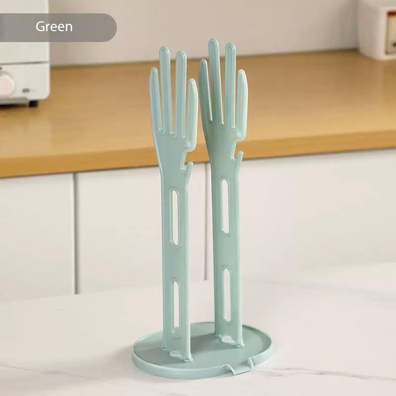 Kitchen Glove Drying Rack with Drainage Base Rubber Glove Holder and Towel Storage Box Plastic Kitchen Sink Accessories