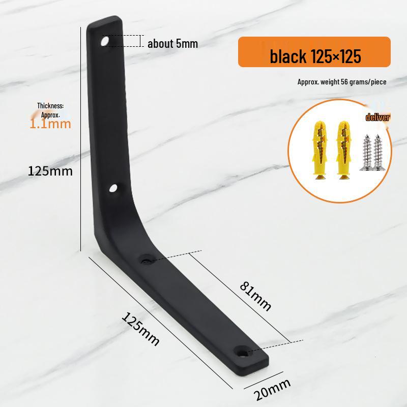 Stainless Steel Curved Wall-Mounted Triangular Shelf Bracket