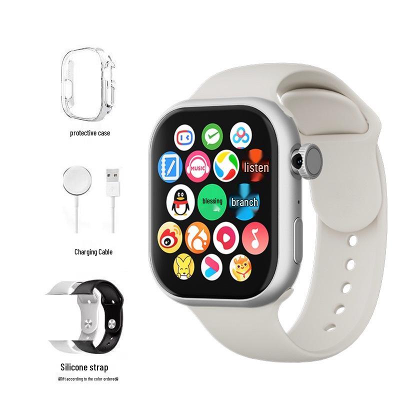 Смарт-часы Huaqiangbei S11 Max: 5G, SIM-карта, Wi-Fi, GPS, для детей Silver 2+16G Real Memory