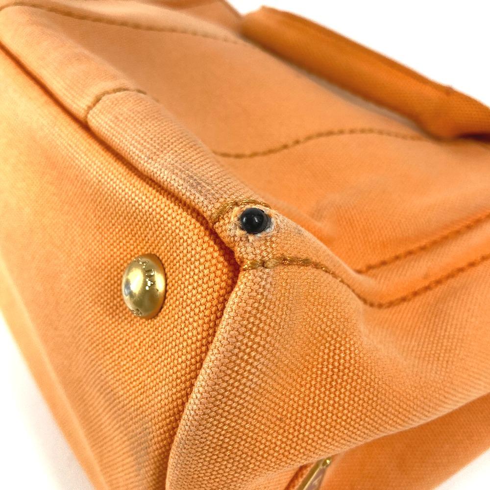 PRADA Canapa logo Handbag, Satchel bag, Tote bag Hand Bag Canvas Orange