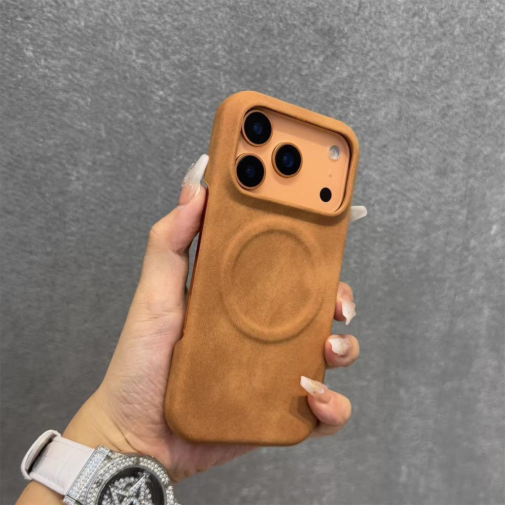 Suede Magnetic Hard Shell Case for iPhone 17 Pro Max