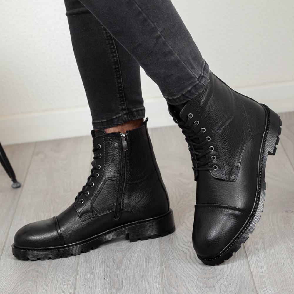 Buy Genuine Leather Cold Proof Winter Men's Boots Rubber Sole at affordable prices — free