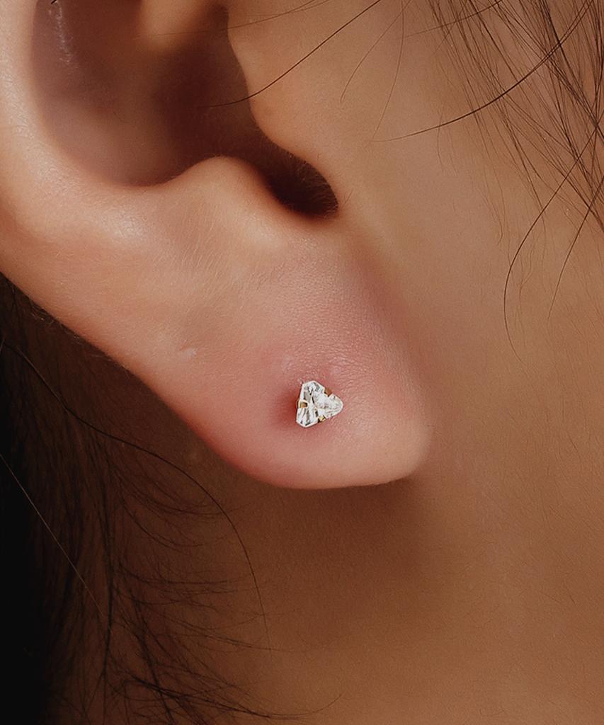 Helene Jewelry 14K Petite Cubic Gold Earrings
