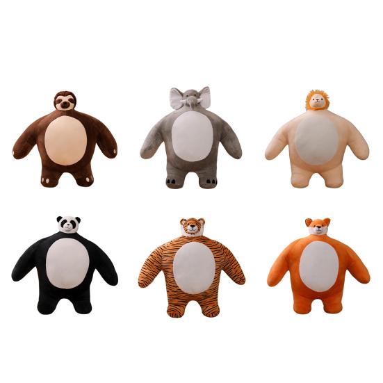 Buy Stuffed Animal Doll Panda Small Head Big Body Lion Sloth Tiger