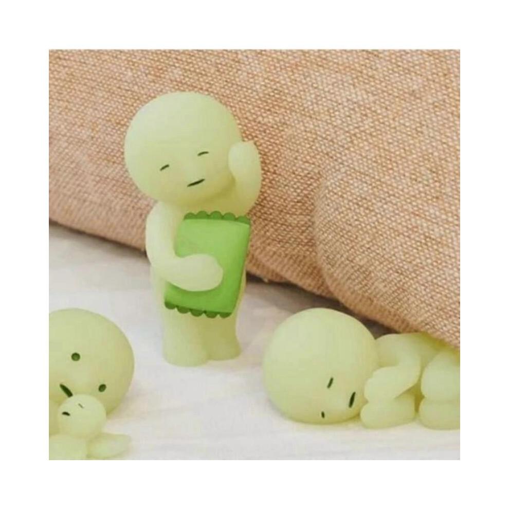 6pcs Smiski Blind Box Sunday Series Yoga Fitness Series Minifigure Noctilucent Decoration Doll Bedroom Toilet