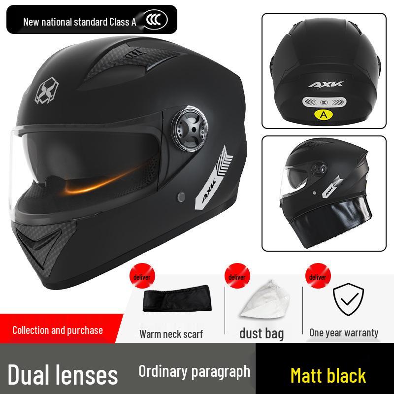 

Certified Electric Motorcycle Helmet: Winter-Warm, Full-Face, Stylish, Unisex, All-Season Safety Helmet