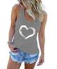 Women's Summer Heart Print Spaghetti Strap Vest