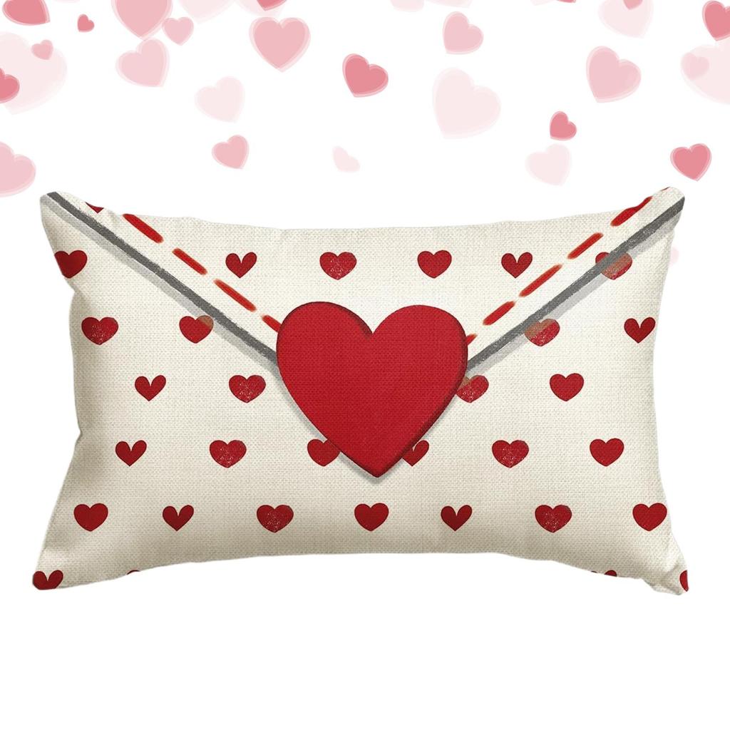 Pillow Cover for Valentine's Day Love Envelope Cushion Cover Valentine's Day Wedding Anniversary Sofa Decoration Pillow Cover