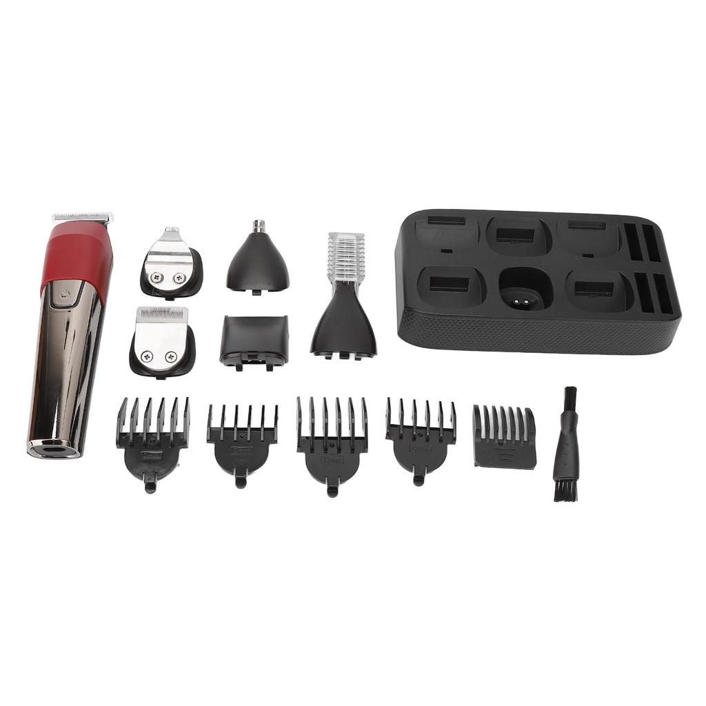 6 in 1 Elektrische Bart Trimmer Cordless Professionelle Haar Clippers Wasserdichte Haar Pflege Kit für