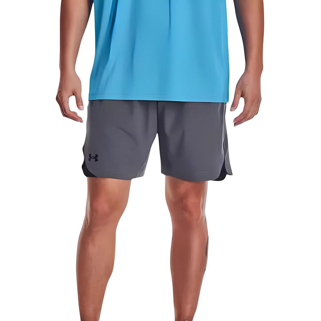 Under Armour Tréninkové tkané odolné pětibodové sportovní šortky Pánské šortky Šedé 1362289-015