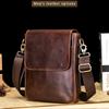 High Quality Genuine Leather Shoulder Bag Men's Fashion Crossbody Bag Crazy Horse Cowhide Messenger Bag Daily Small Satchel