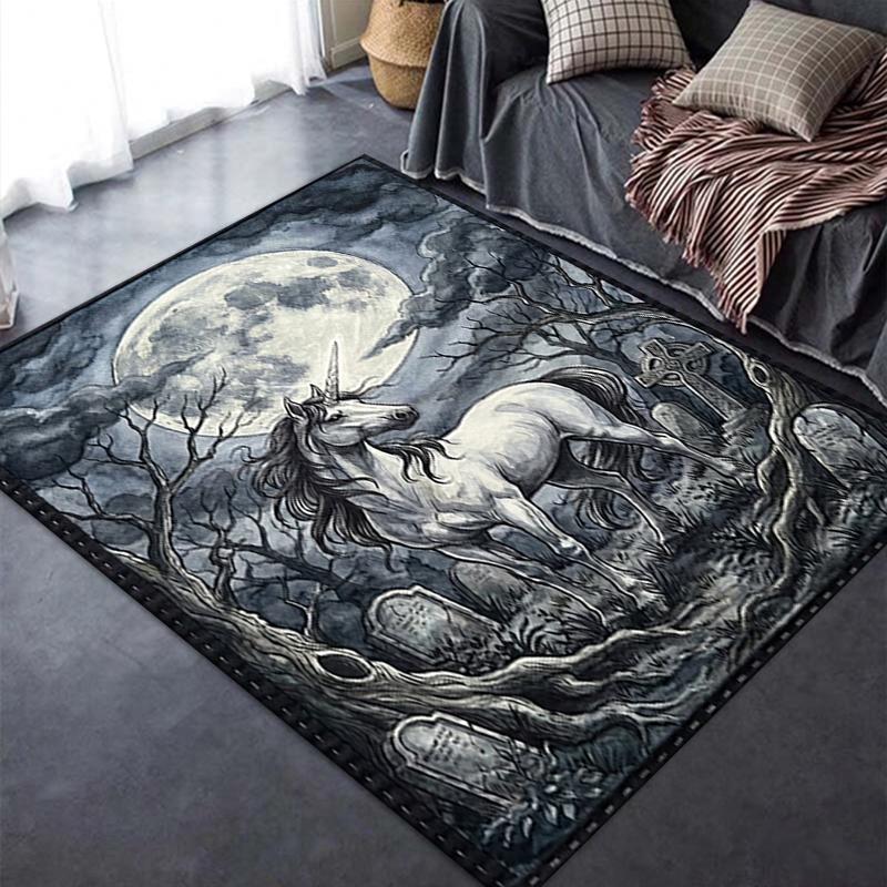 2025 New Unicorn Animal Carpet Rug for Living Room Bedroom Home Sofa Decoration,Kids play Non-slip Floor Mat140