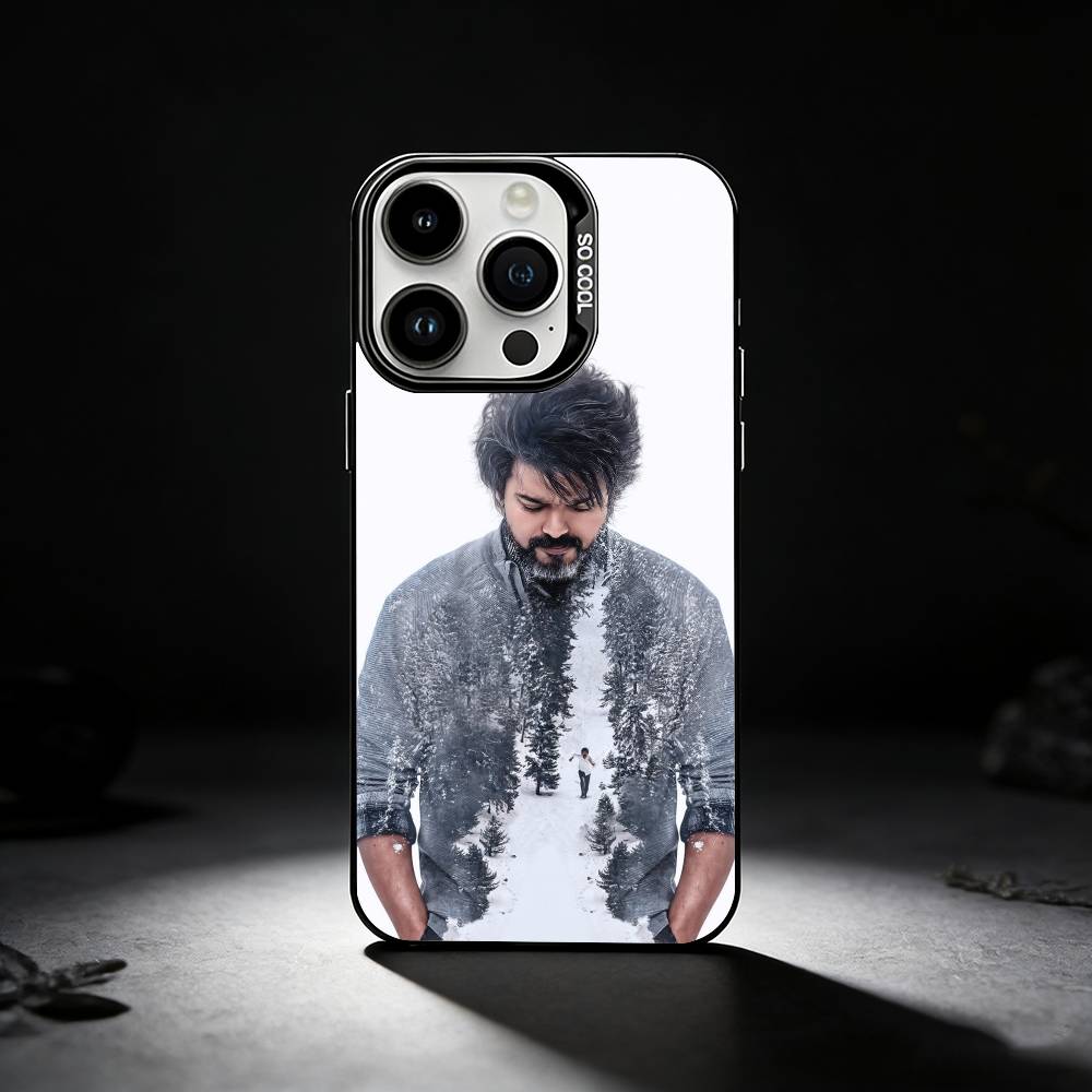 T-ThalaPathy Actor V-Vijay Phone Case For iPhone 17,16,15,14,13,12,11 Plus,Pro Max,XS,Colored silver phone case