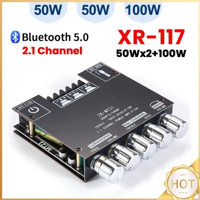 2.1 Channel Bluetooth 5.0 Audio Power Amplifier Board 50Wx2+100W Audio Power Amplifier Module Stereo Digital Audio Amp Board
