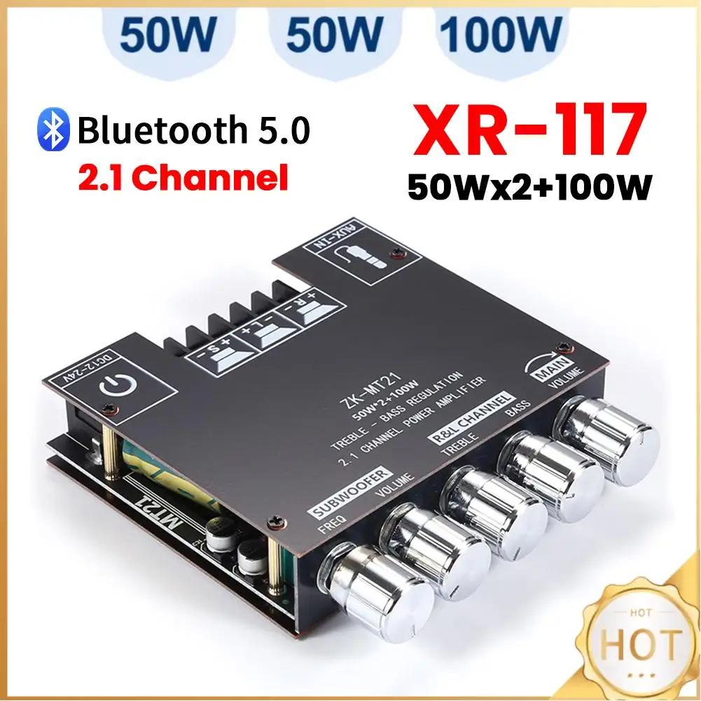 2.1 Channel Bluetooth 5.0 Audio Power Amplifier Board 50Wx2+100W Audio Power Amplifier Module Stereo Digital Audio Amp Board