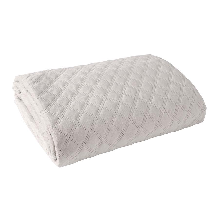 VELVI Decorative bedspread in a shade of warm, light gray - 170x210cm