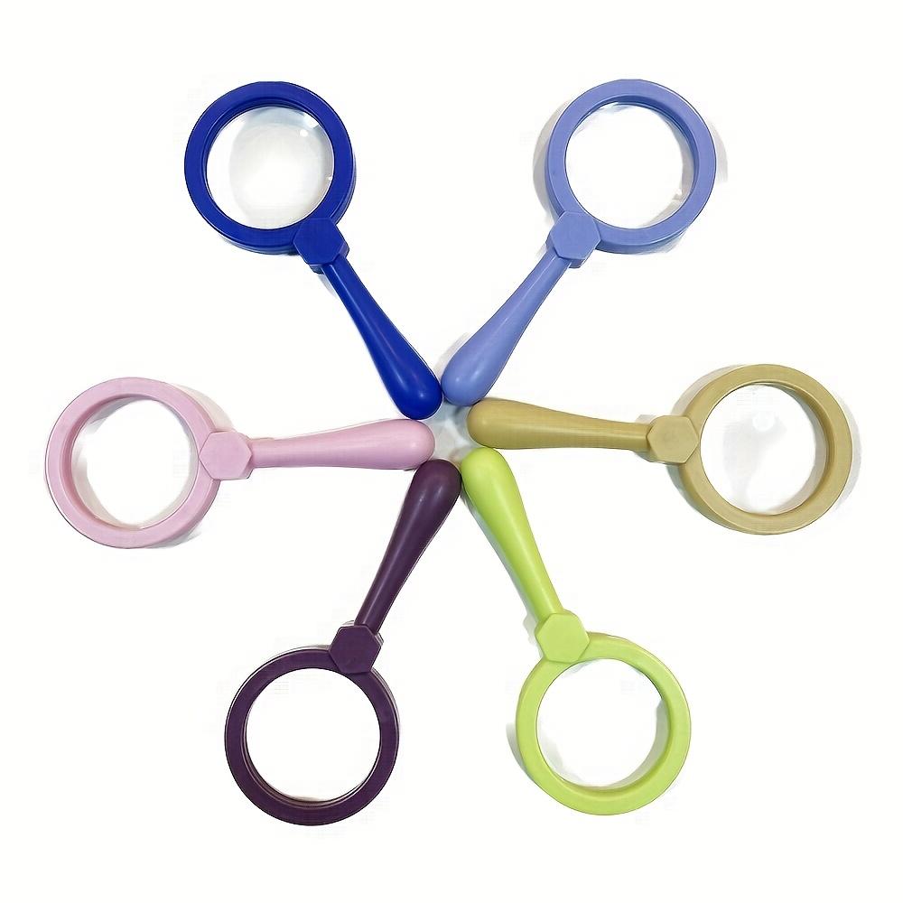 3X Magnifying Glass Handheld Magnifier with Color-Enhanced Clarity, Ergonomic Pink Handle - Battery-Free for Outdoor Insect Observation