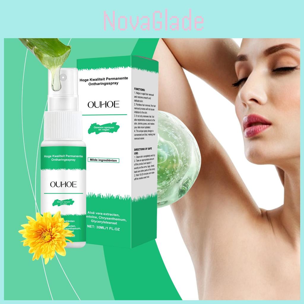 Ouhoe Gentle Hair Removal Spray For Underarms Legs And Body Care Essential 30ml