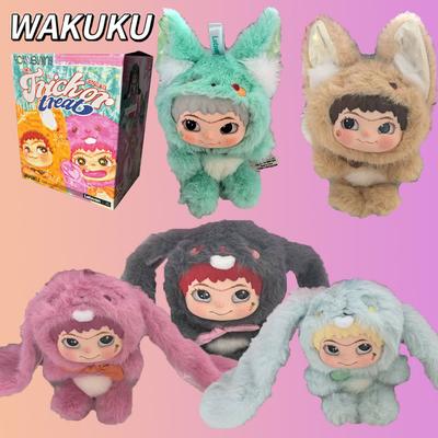 INew Oryginalna Seria Wakuku Lis i Królik Trick Treat Pudełko Niespodzianka Kawaii Winylowa Lalka Pluszowa Zabawka Kawaii Breloczek Kolekcja Zabawki Prezenty