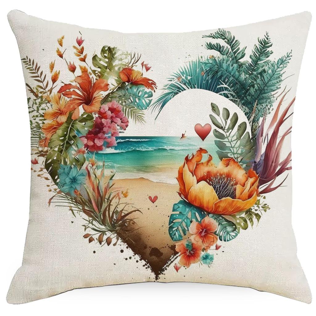Summer Beach Scenery Pillow Case Sofa Living Room Pillow Case Home New Style