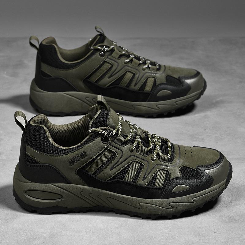 Summer Outdoor Hiking Shoes Men's 46 Large Size 47 Non-slip Wear-resistant Breathable Mesh Hiking Thick Bottom Low-top Leisure Sports