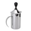 Manual Milk Frother 600ml Stainless Steel Hand Pump Milk Creamer Coffee Frothing Foam Maker Pitcher with Handle for