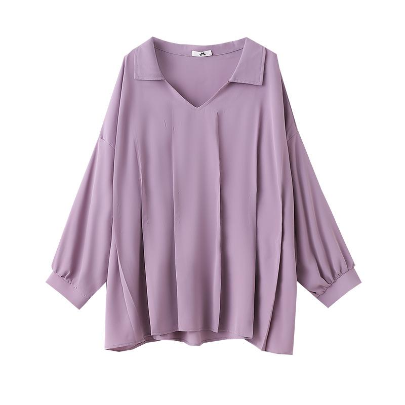 The New Style of Plus-size Women's Clothing with A Fashionable Design, Loose Pleated and High-end Look for Spring and Autumn