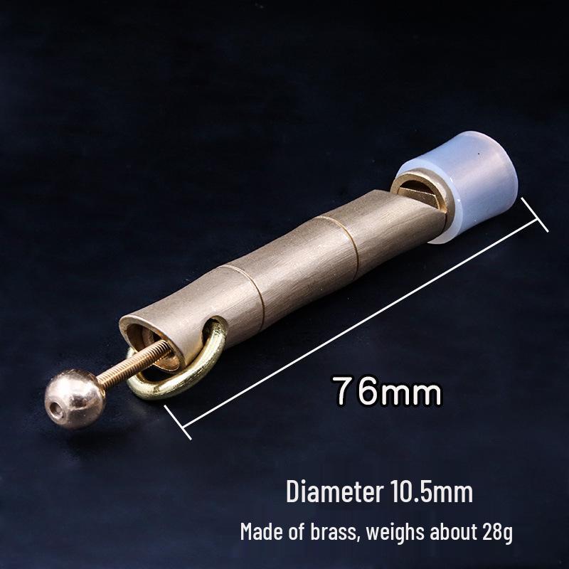 Brass Bamboo Joint Metal Whistle - Survival Tool & Children s Toy Gift