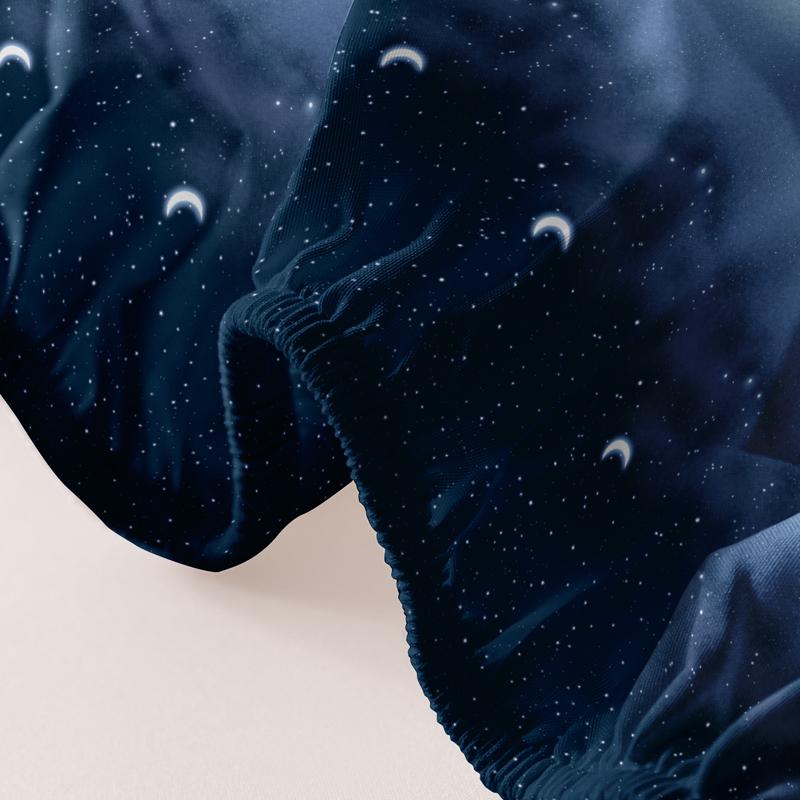 1 Piece Of Fantasy Starry Sky Patterned Frosted Bedsheet, Bedroom Printed Bedspread, Bedding (Excluding Pillowcases)