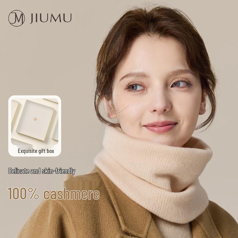 

JIUMU 100% Cashmere Women s Neck Warmer Scarf (Gift Box)