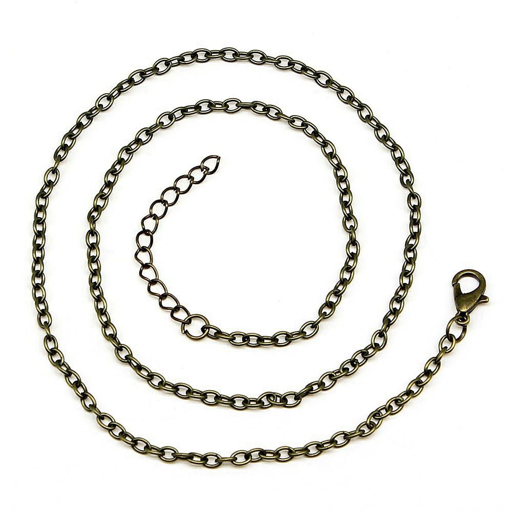 Metal Chain Black Wax Cord Necklace Chains Bulk With Lobster Clasp For Pendants