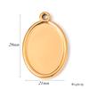 6pcs/lot Stainless Steel Charms Heart Round Irregular Blank Cabochon Pendant Base Diy Resin Cameo Jewelry Making
