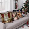 Kissenbezug mit Weihnachtsmotiv mit SchneemannGeeignet für Sofa Auto Schlafzimmer dekorativer Kissenbezug Kissenbezug