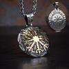 Vintage menns 316L Viking Rune Vegov Í Sir Compass Pendant Halskjede Viking Rune Compass Pendant menns amulett