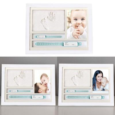 Newborn Hand and Foot Prints Print Mud Photo Frames Suit Commemorative Table Decoration One Year Old Baby Infants Gifts
