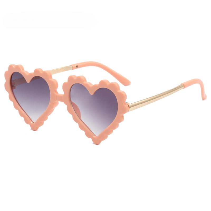 New Cute Children's Sunglasses Travel Sunscreen Trend Korean Edition Fashion Irregular Heart Shaped Baby Sunglasses
