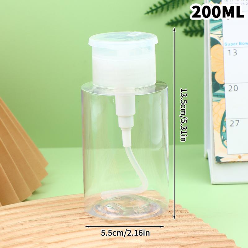 100/150/200/300ml Refillable Empty Press Pump Bottle Dispenser Liquid Container Remover Cleaner Polish Makeup Manicure Tool
