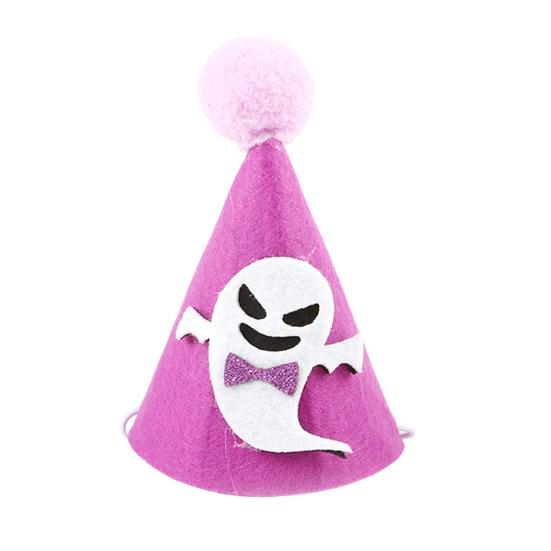 Halloween Pet Accessories Pointed Hat, Cute Ghost Witch Pumpkin Cat Pom-pom Hat for Cats And Small Dogs Holiday Party Accessory Lightweight