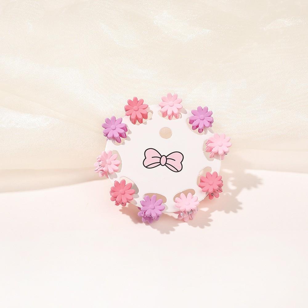 10 Pcs/set Cute Flower Stars Small Hair Claws for Girls Kids Hair Pins Colorful Hair Clips Crabs Fashion Hair Accessories