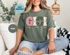 Comfort Colors Merry Gigi Christmas Shirt, Personalized Grandma Gift