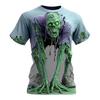 European & American Halloween 3D Skull Print Men's Short Sleeve T-shirt - Horror Party Streetwear Festival Top