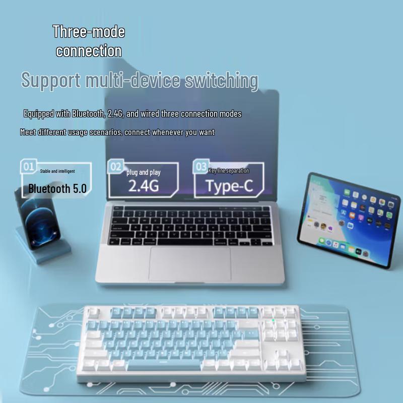 Qianxinzhe MT108 Tri-Mode 108-Key Mechanical Keyboard