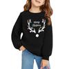 Christmas Day Girls Round Neck Pullovers For Kids Printed Baby Tops
