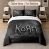 Custom Bedding Set Korn Pattern, Print Name Text 1 Duvet Cover Plus 2 Pillowcases Home Textile