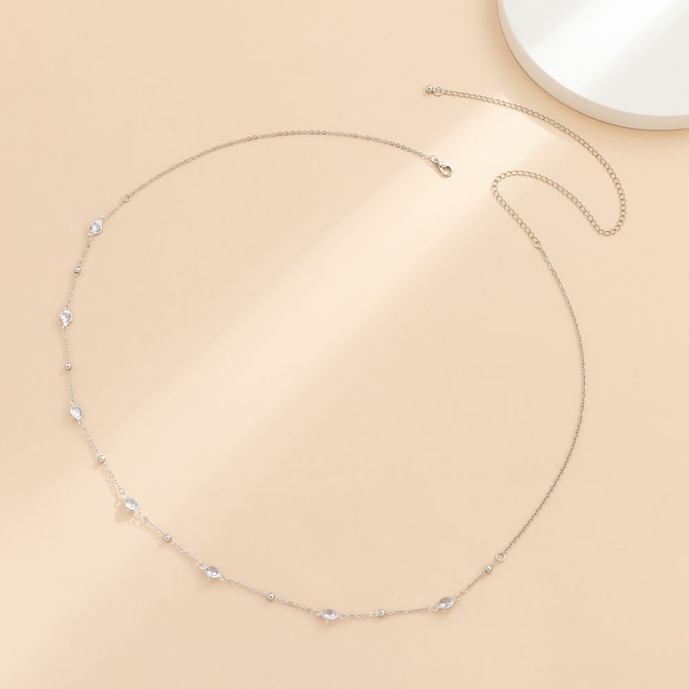 Pearl Metal Bead Rhinestone Dress Ornament Korean Style Belt Sexy Waist Chain Female Belt