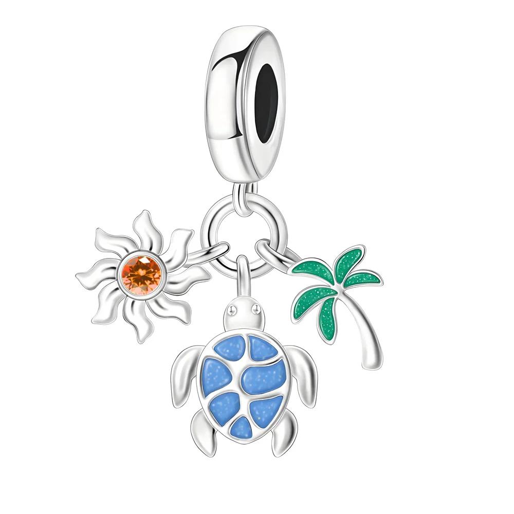 

Original Design Ocean Series Turtles Starfish Charms Beads Fit Pan Bracelets DIY Women Jewelry Gift Summer New Style 1piece