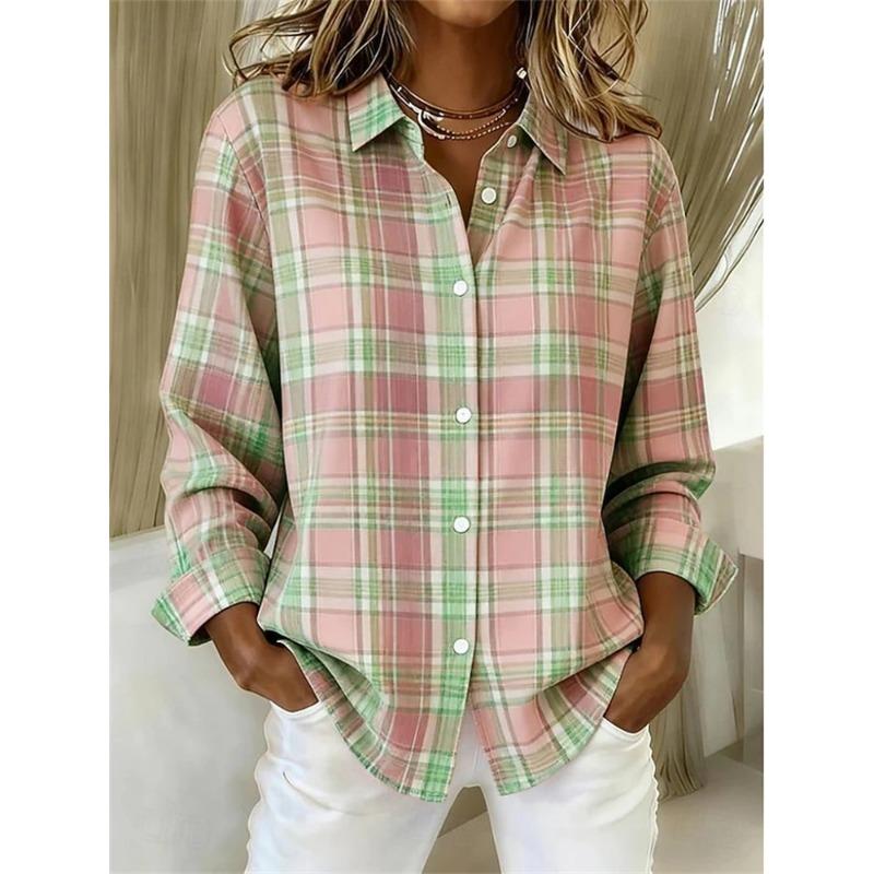 Stylish Women's Comfortable Breathable Long-Sleeve Shirt Everyday Commute Wear Simple Collared Shirt High-Quality Premium Top