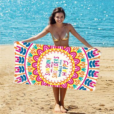 Beach Towel Digital Printing Double-sided Velvet Quick-drying Bath Towel Bath Sports Towel