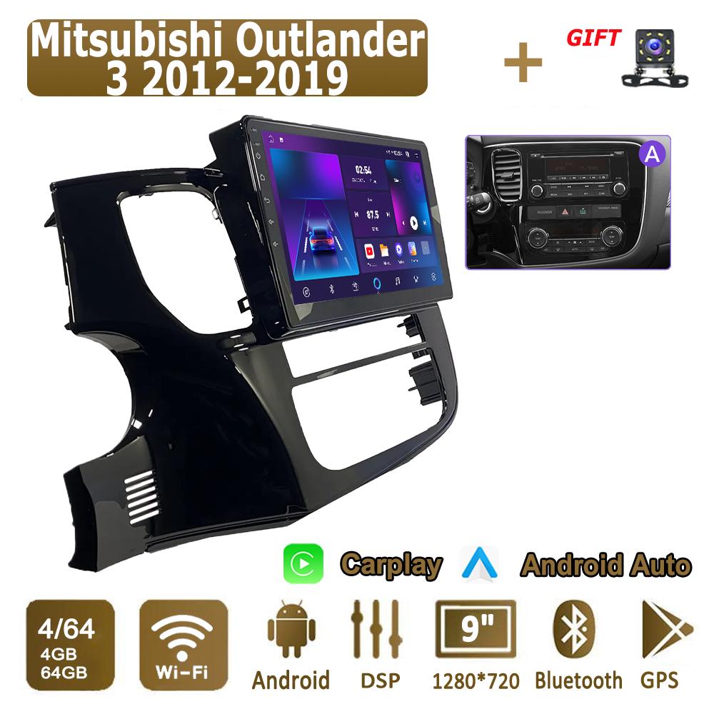 Android Carplay Autoradio für Mitsubishi Outlander 3 2012-2019 Multimedia-Player Head Unit Stereo GPS Navigation BT WIFI 4 + 64GB